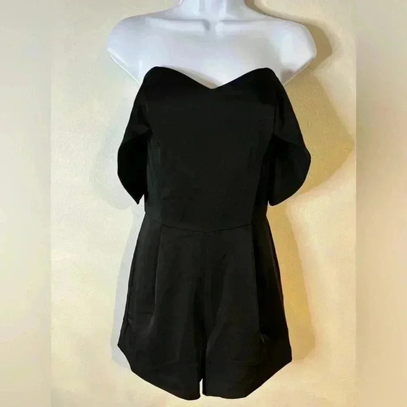 J.O.A. Jumpsuits | Joa Revolve Off The Shoulder sexy and classy Black Romper - Picture 2 of 6